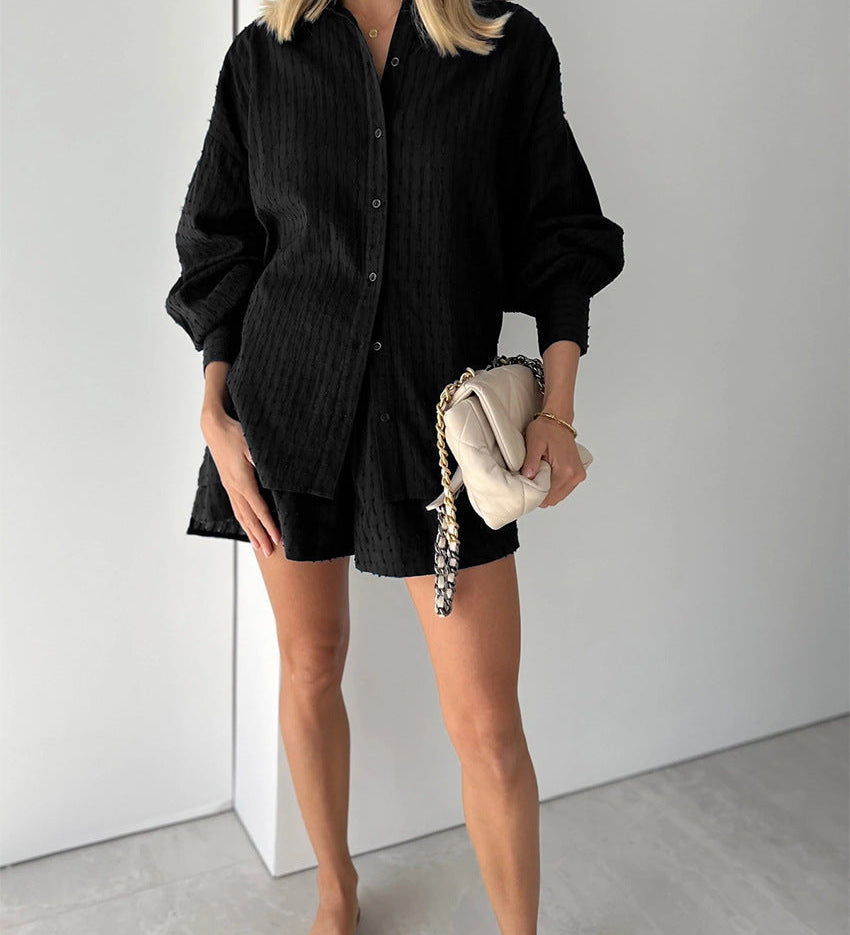 Conjunto Elegante de Camisa y Pantalones Cortos Maud