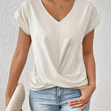 Camiseta Casual Cuello V Corazón Cleo