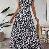 Vestido Maxi Barroco con Escote en V para Mujer