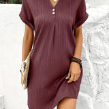 Vestido Clara™ de Manga Corta y Cuello en V