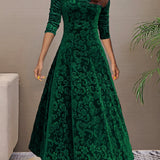 Vestido de Fiesta de Terciopelo Denise con Escote en V