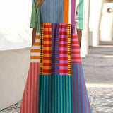 Vestido Geométrico Vintage Arla para Mujer