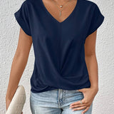 Camiseta Casual Cuello V Corazón Cleo