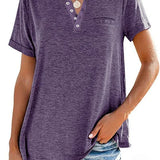Camiseta de Manga Corta Eira™ con Bolsillo Sólido