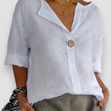 Blusa Casual Tessa con Cuello en V