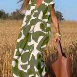 Vestido Estampado Ellen con Escote en Pico