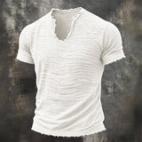 Camiseta Vintage de Cuello en V Jairo para Hombre