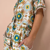 Conjunto Olivia™ Cómodo con Estampado de Mosaico