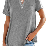 Camiseta de Manga Corta Eira™ con Bolsillo Sólido