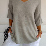 Blusa de Punto con Escote en V Paris™