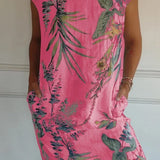 Vestido de Algodón y Lino Estampado Grace™