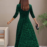 Vestido de Fiesta de Terciopelo Denise con Escote en V
