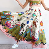 Vestido Lencero Estampado Elegante