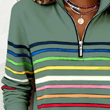 Sudadera con Cremallera Rayas Viena