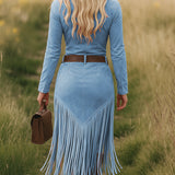 Vestido Sueco de Mujer con Flecos Valencia