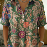 Blusa con Cuello Estampada Anna para Mujer