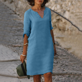 Vestido Elegante Céleste™ con Escote en V