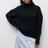 Jersey Oversize de Algodón Amélie con Cuello Alto