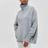 Jersey Oversize de Algodón Amélie con Cuello Alto