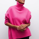 Jersey Oversize de Algodón Amélie con Cuello Alto