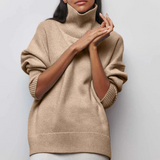Jersey Oversize de Algodón Amélie con Cuello Alto