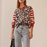 Cardigan de Punto Leopardo Rebelde