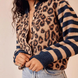 Cardigan de Punto Leopardo Rebelde