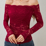 Blusa Transparente Off-Shoulder Chateau