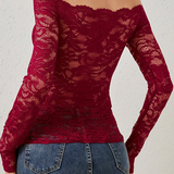 Blusa Transparente Off-Shoulder Chateau