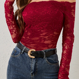 Blusa Transparente Off-Shoulder Chateau