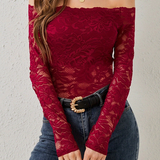 Blusa Transparente Off-Shoulder Chateau