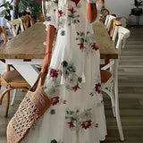 Vestido Largo Dúnia™ con Estampado y Volantes