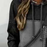 Sudadera con Capucha Color Block Rosita
