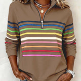 Sudadera con Cremallera Rayas Viena