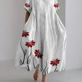 Vestido Suelto Estampado Botánico Lamya