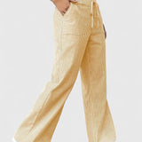 Pantalones Anchos Dominique con Detalles Elegantes