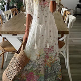 Vestido Largo Dúnia™ con Estampado y Volantes