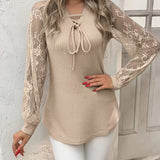 Blusa de Encaje con Mangas Floraire