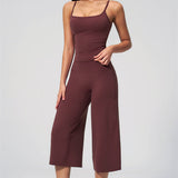 Nexus - Conjunto de Top de Tirantes y Pantalones Cortos de Pierna Ancha para Mujer