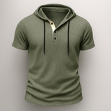 Hoodie Henley de Algodón Hype