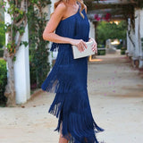 Vestido Zafiro™ Elegante con Flecos