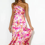 Vestido de Satén Floral Diane
