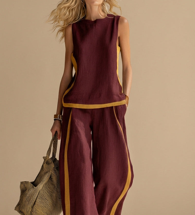 Conjunto de Lino y Algodón Paula para Mujer