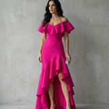 Vestido Elegante de Mujer con Volantes y Escote en V Isabel