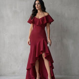 Vestido Elegante de Mujer con Volantes y Escote en V Isabel