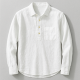 Camisa de Pullover de Lino Hudson