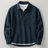 Camisa de Pullover de Lino Hudson