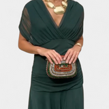 Vestido Largo de Flores Magda™ con Escote en V