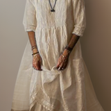 Vestido Largo Suelto con Escote Redondo Carolien