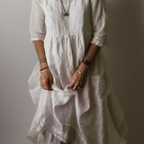 Vestido Largo Suelto con Escote Redondo Carolien